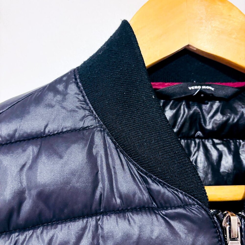 VERO MODA Black Quilted Mid-Season Puffer Coat Sleek | Small * - Picture 6 of 11